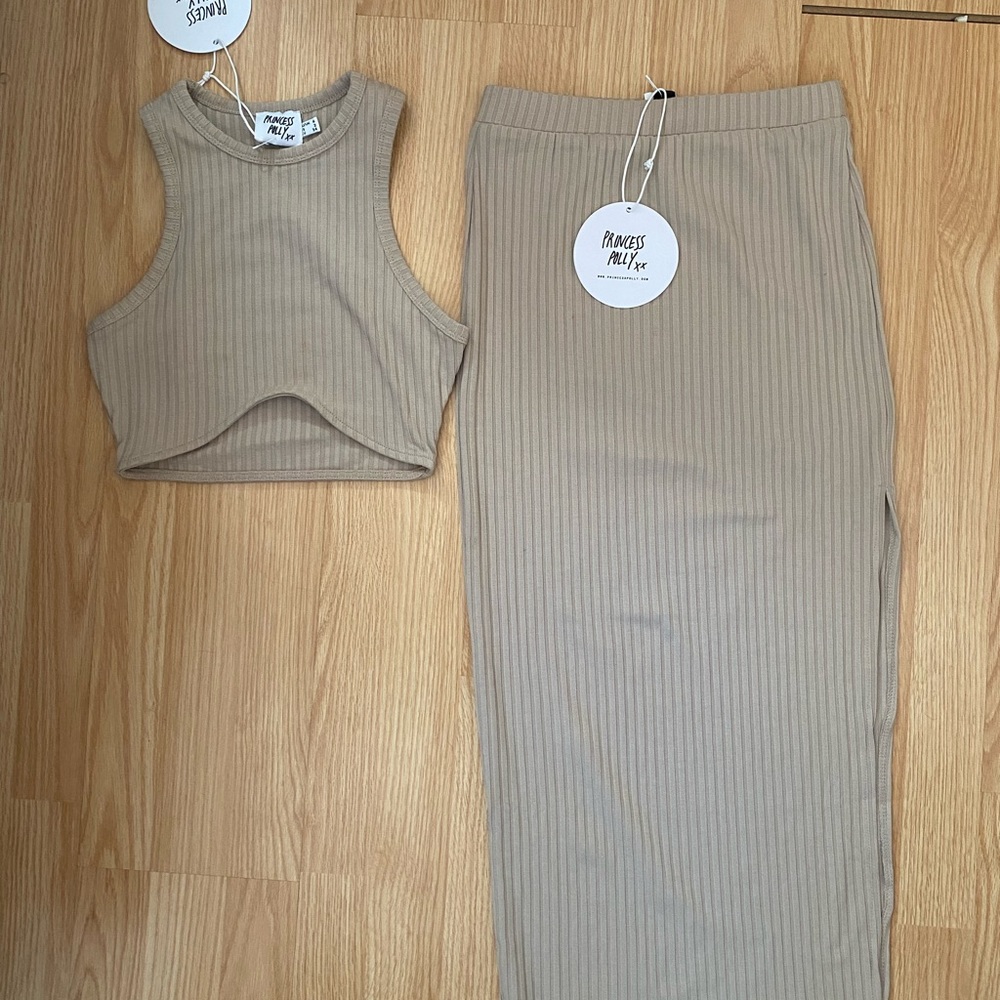 Princess Polly Ellie Set Beige